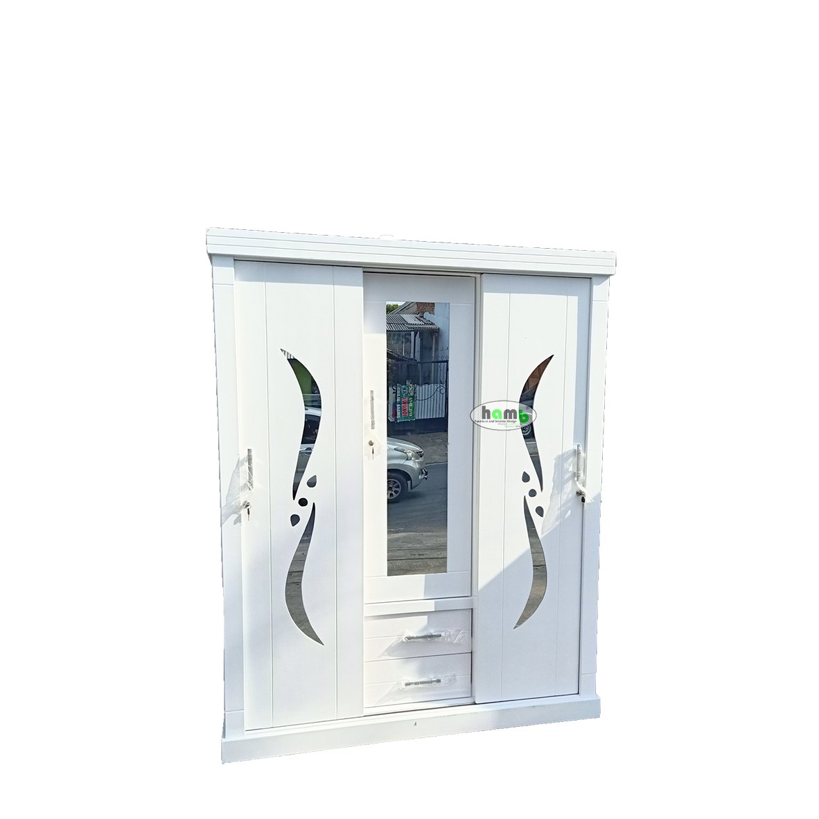 Lemari Standar Pintu 3 Full Putih